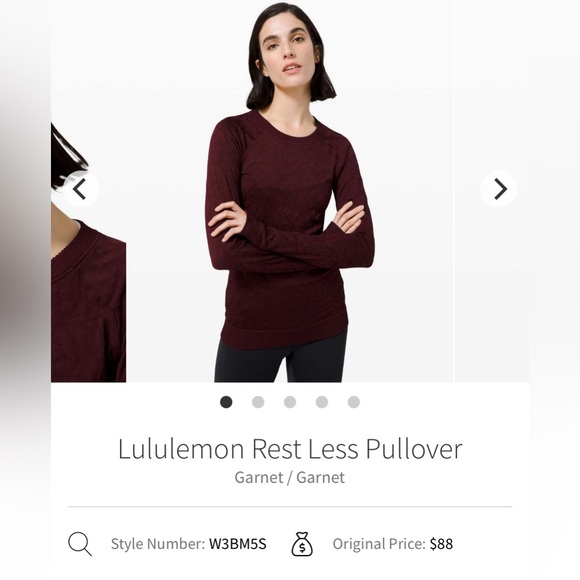 Lululemon Rest Less Pullover Garnet Size 2 - Picture 3 of 13